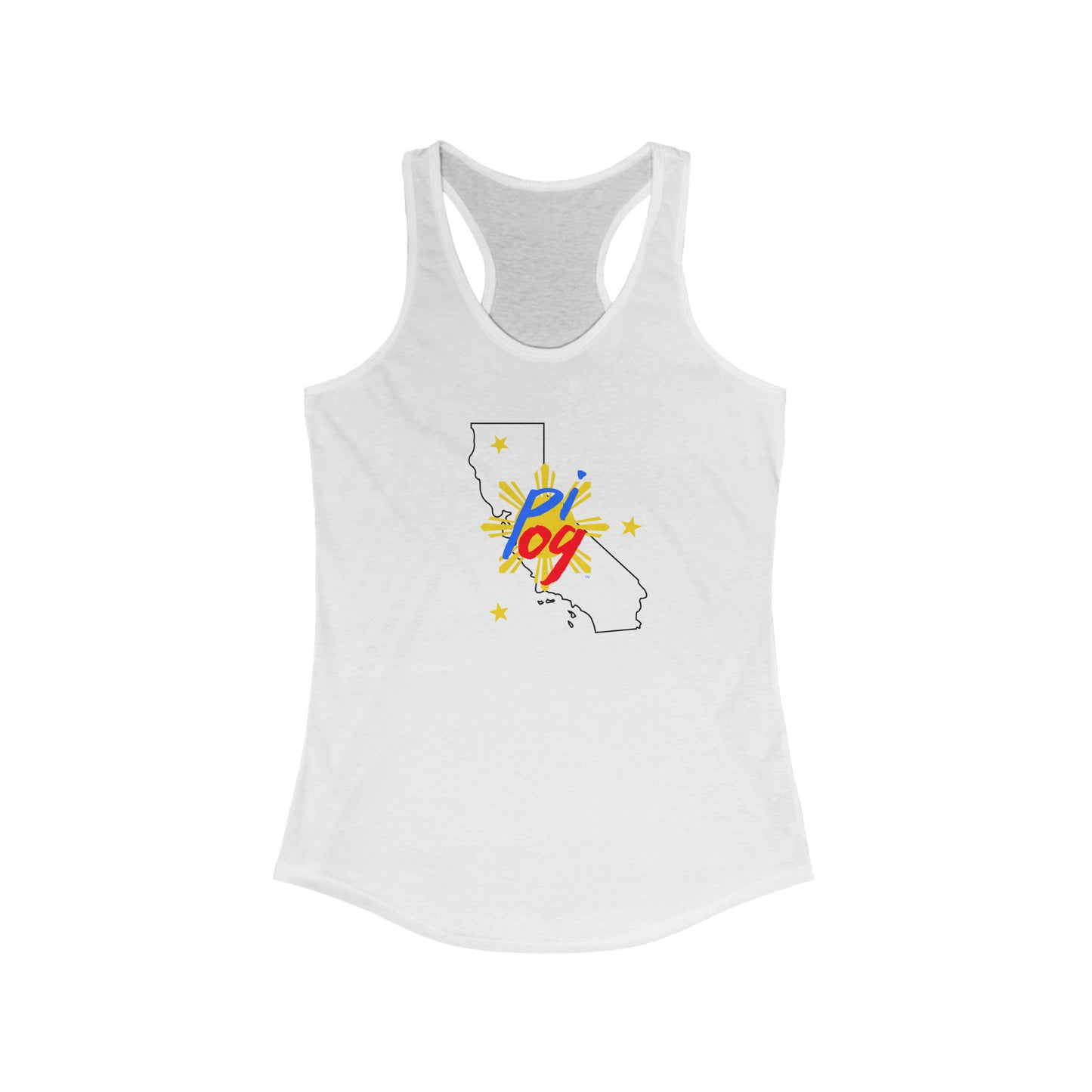 California PI OG (black border) - Women's Ideal Racerback Tank