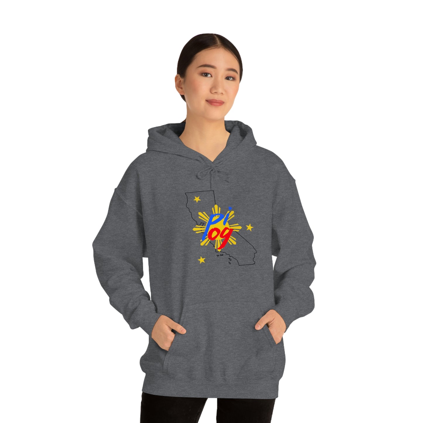 California PI OG (black border) - Unisex Heavy Blend Hooded Sweatshirt