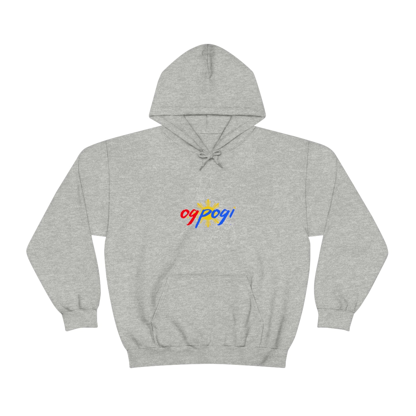 Philippines OG Pogi (white border) - Unisex Heavy Blend Hooded Sweatshirt