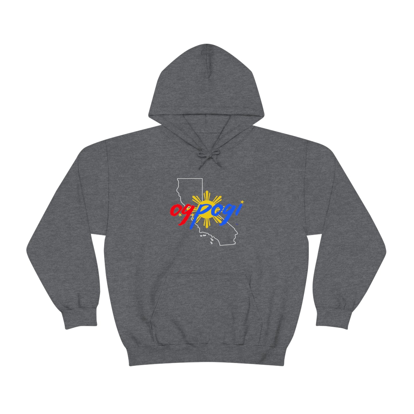 California OG Pogi (white border) - Unisex Heavy Blend Hooded Sweatshirt