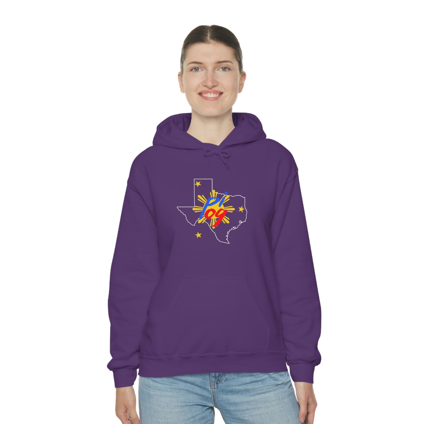 Texas PI OG (white border) - Unisex Heavy Blend Hooded Sweatshirt