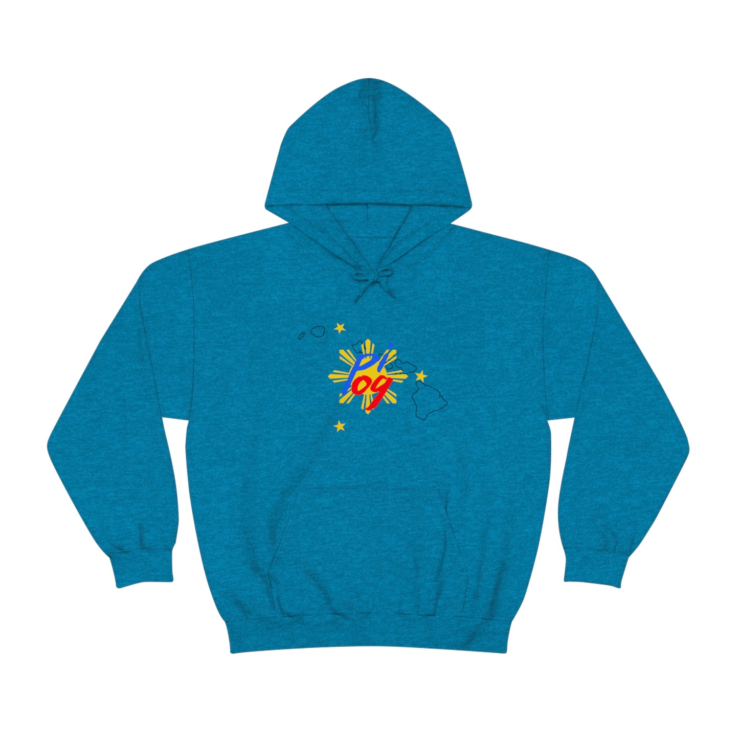 Hawaii PI OG (black border) - Unisex Heavy Blend Hooded Sweatshirt