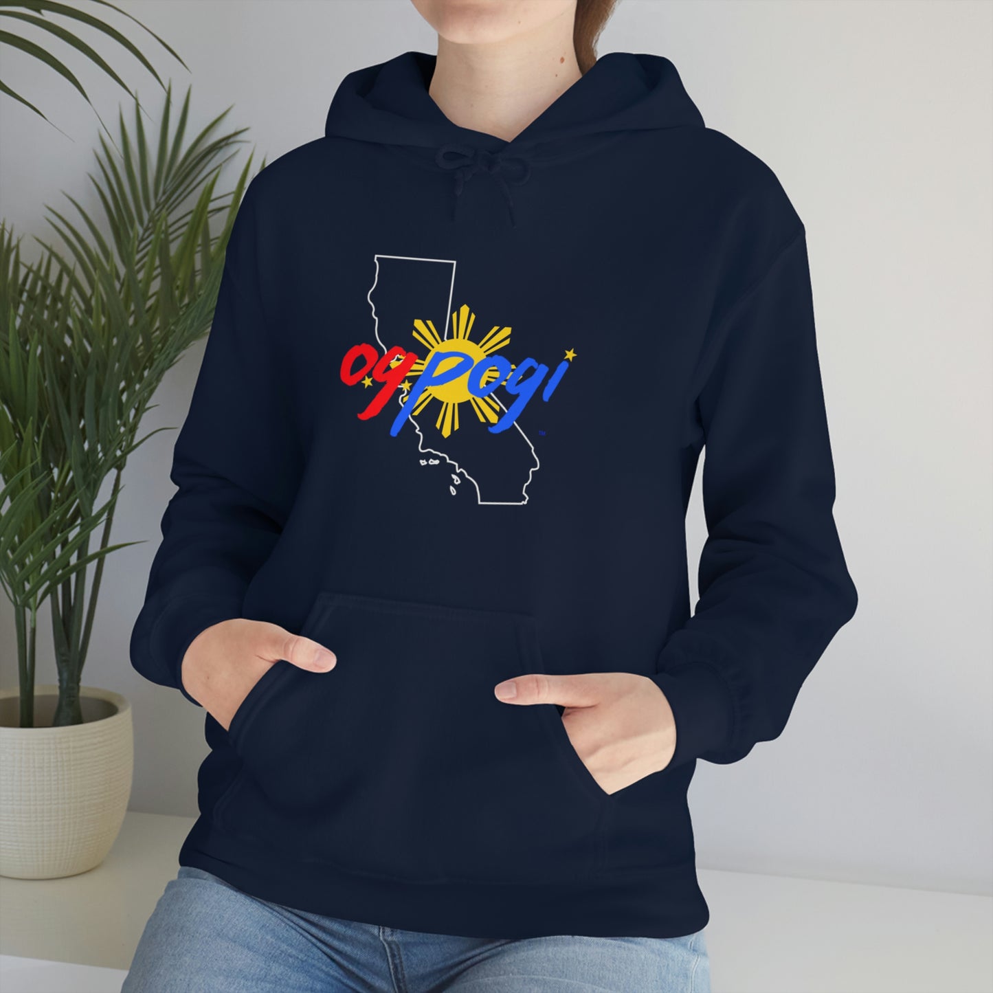 California OG Pogi (white border) - Unisex Heavy Blend Hooded Sweatshirt