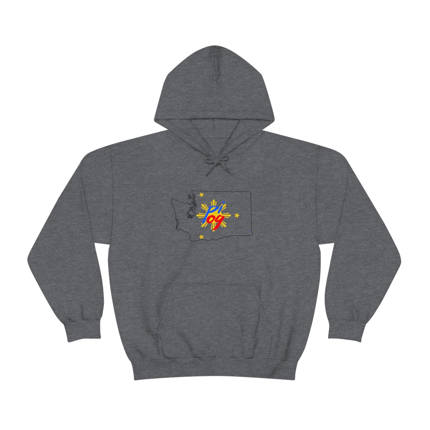 Washington PI OG (black border) - Unisex Heavy Blend Hooded Sweatshirt