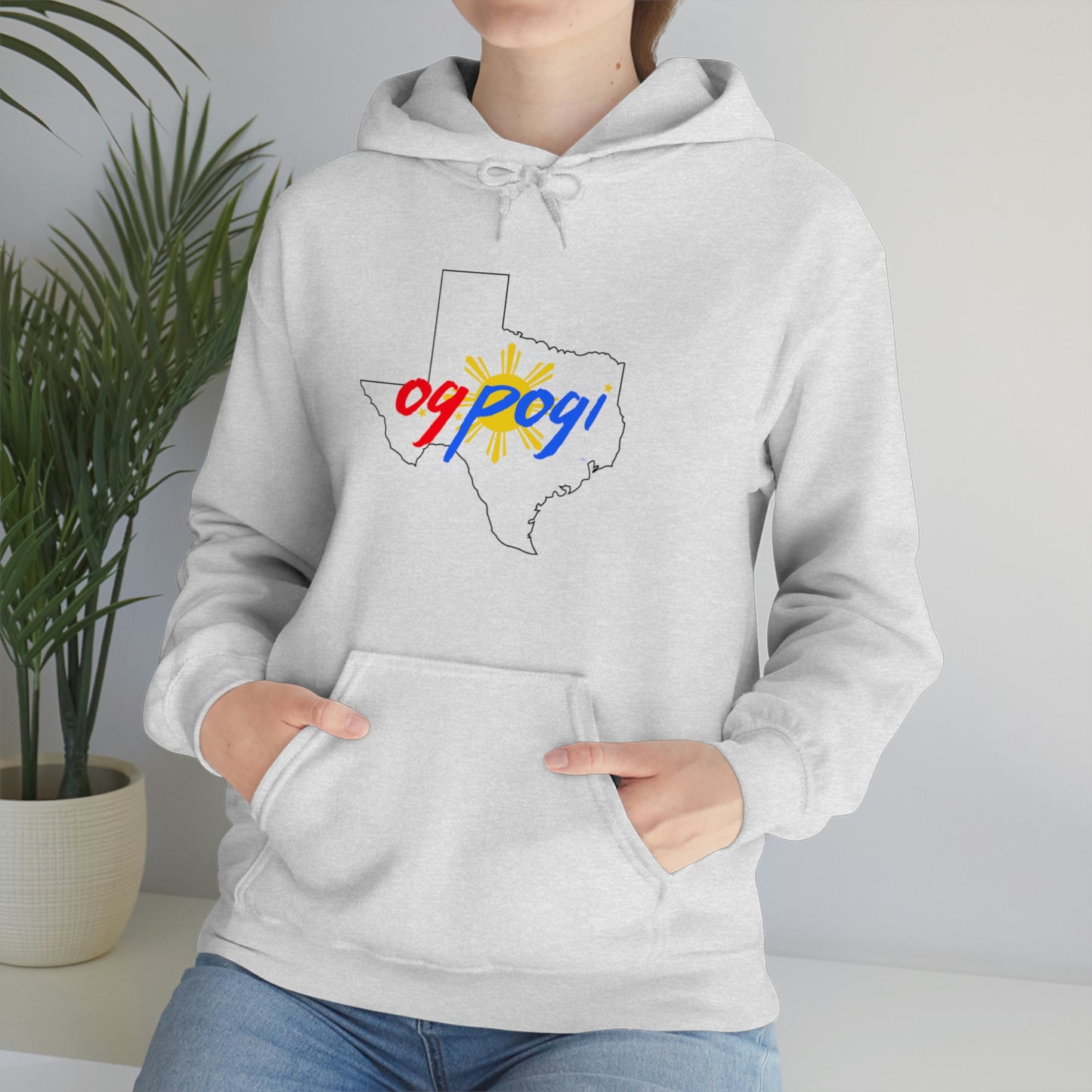 Texas OG Pogi (black border) - Unisex Heavy Blend Hooded Sweatshirt