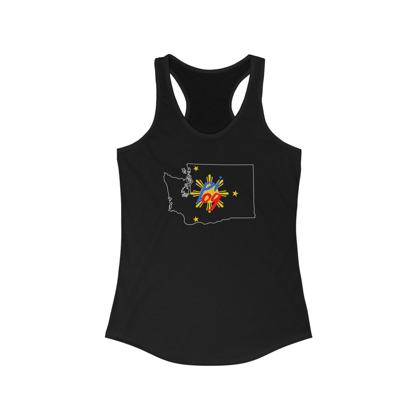 Washington PI OG (white border) - Women's Ideal Racerback Tank