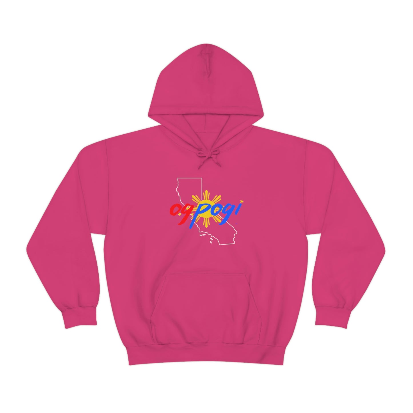 California OG Pogi (white border) - Unisex Heavy Blend Hooded Sweatshirt