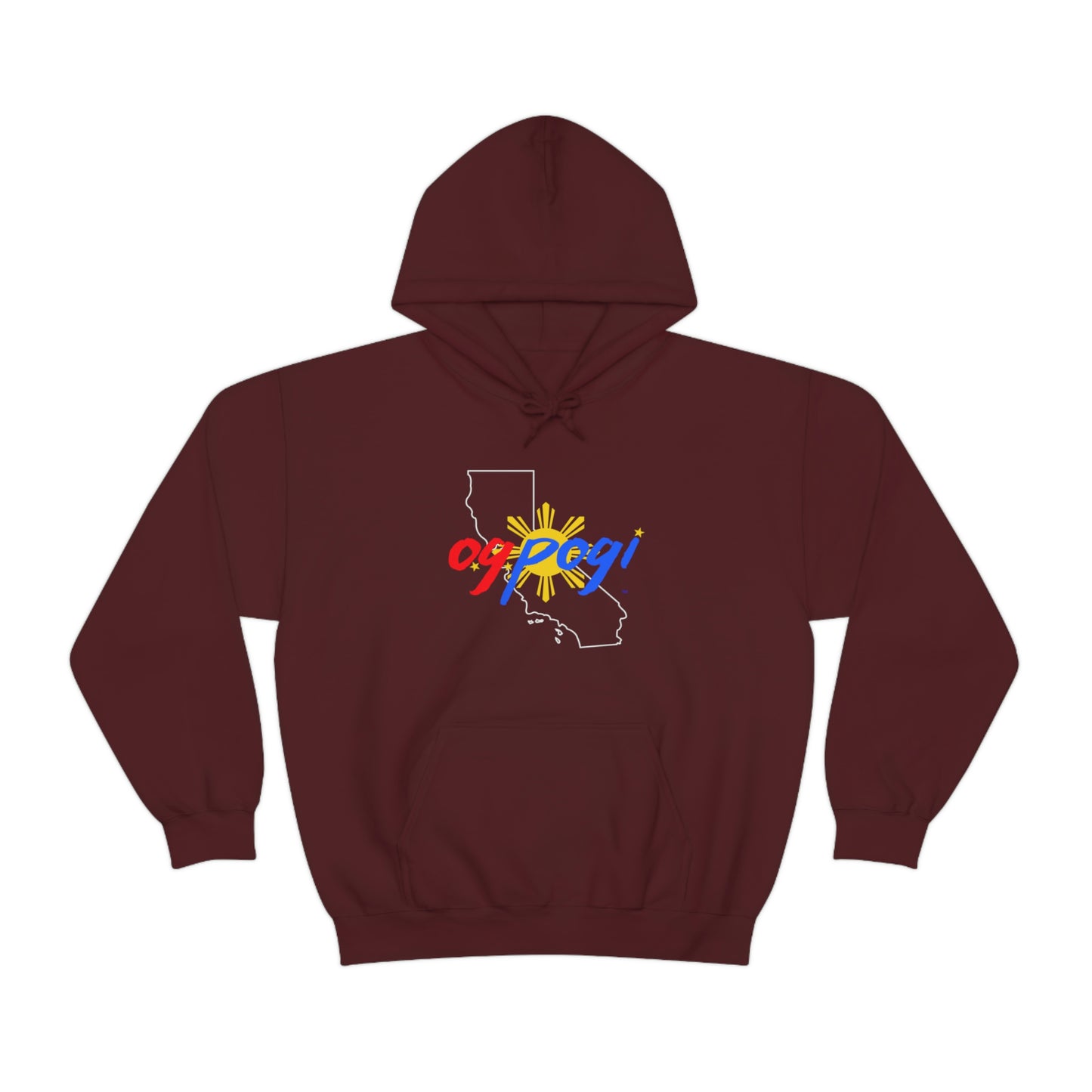 California OG Pogi (white border) - Unisex Heavy Blend Hooded Sweatshirt