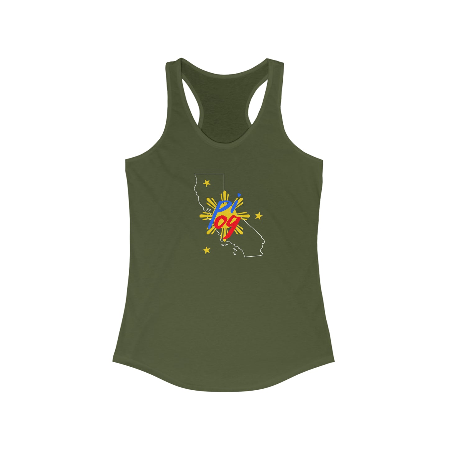 California PI OG (white border) - Women's Ideal Racerback Tank