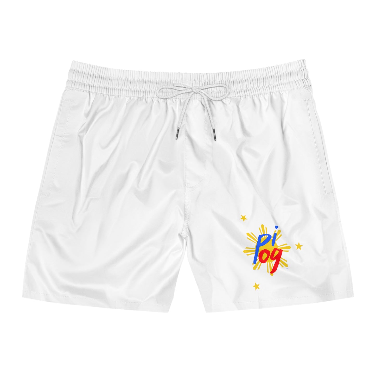 PI OG - Men's Mid-Length Swim Shorts (White)