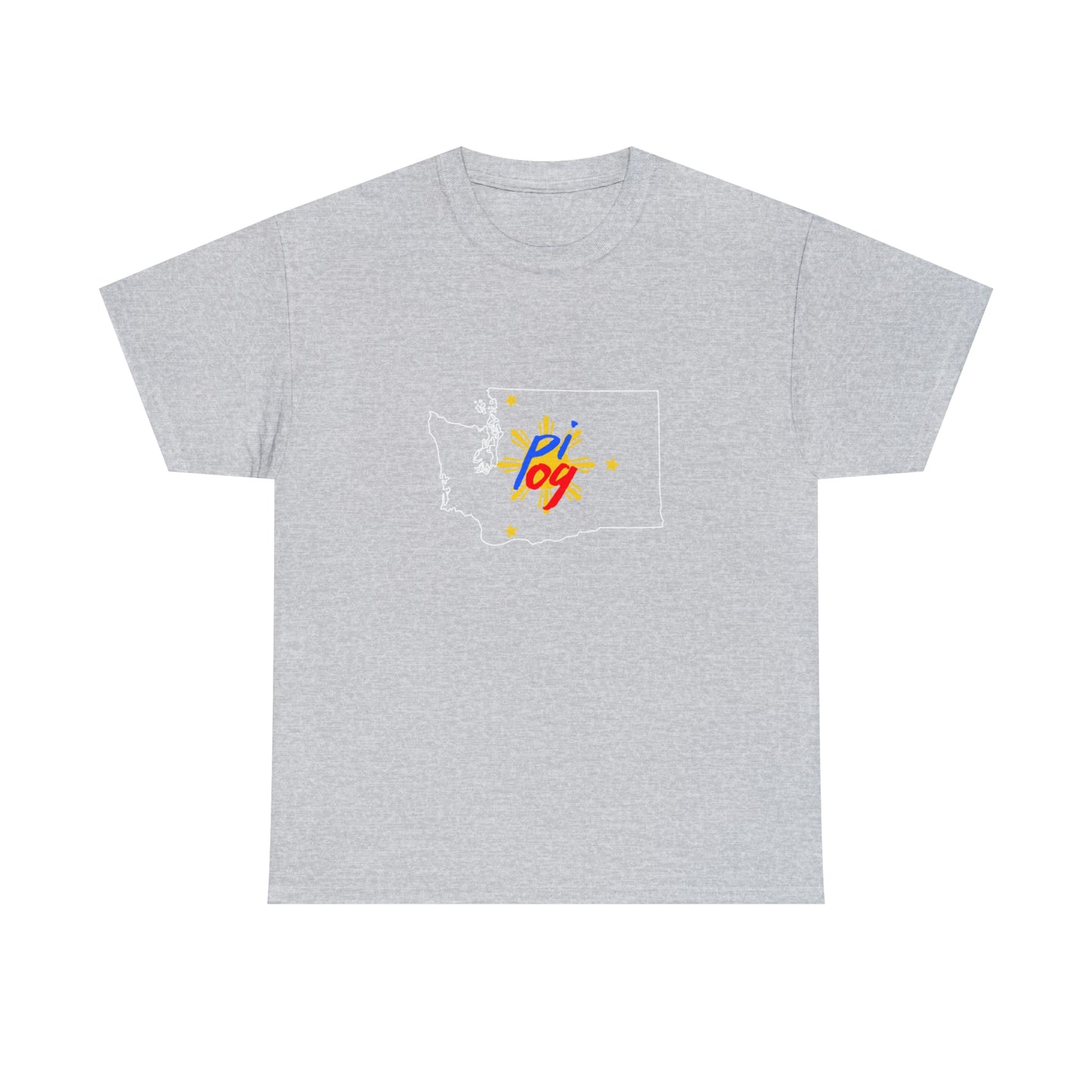 Washington PI OG (white border) - Unisex Heavy Cotton Tee