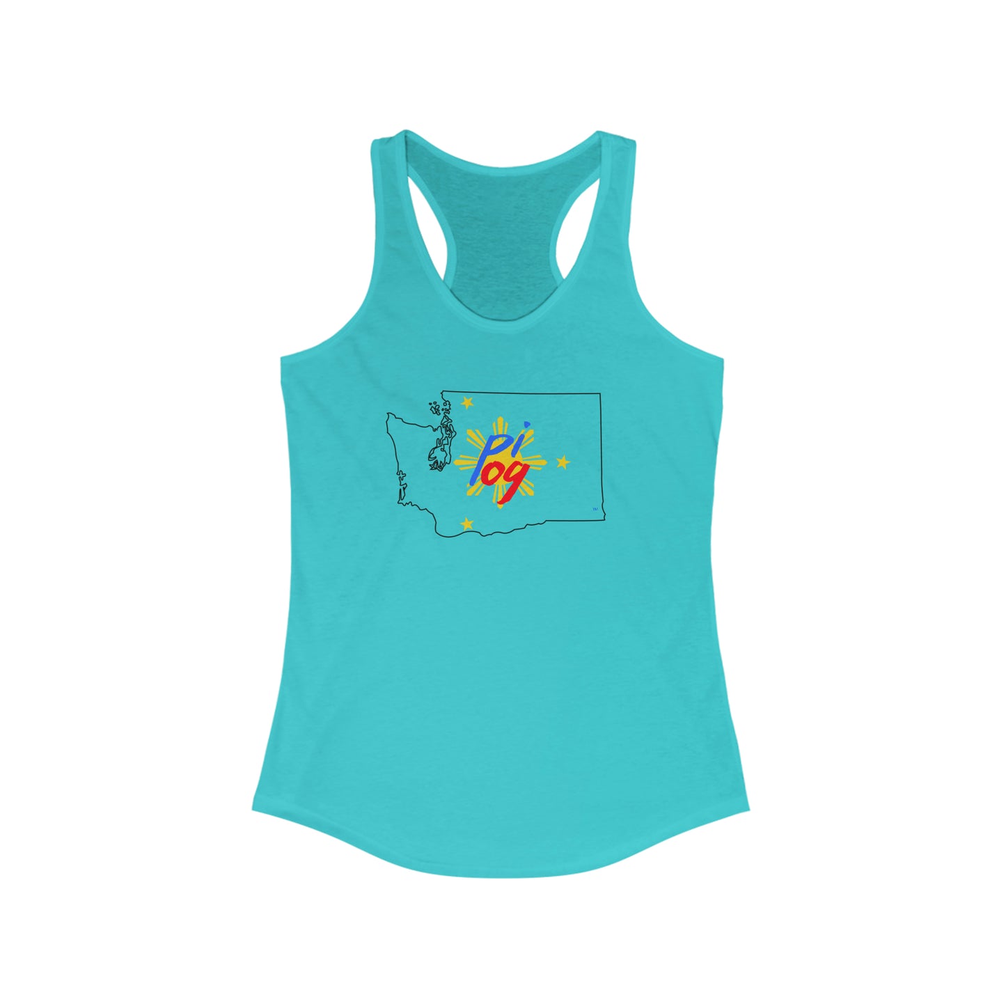 Washington PI OG (black border) - Women's Ideal Racerback Tank