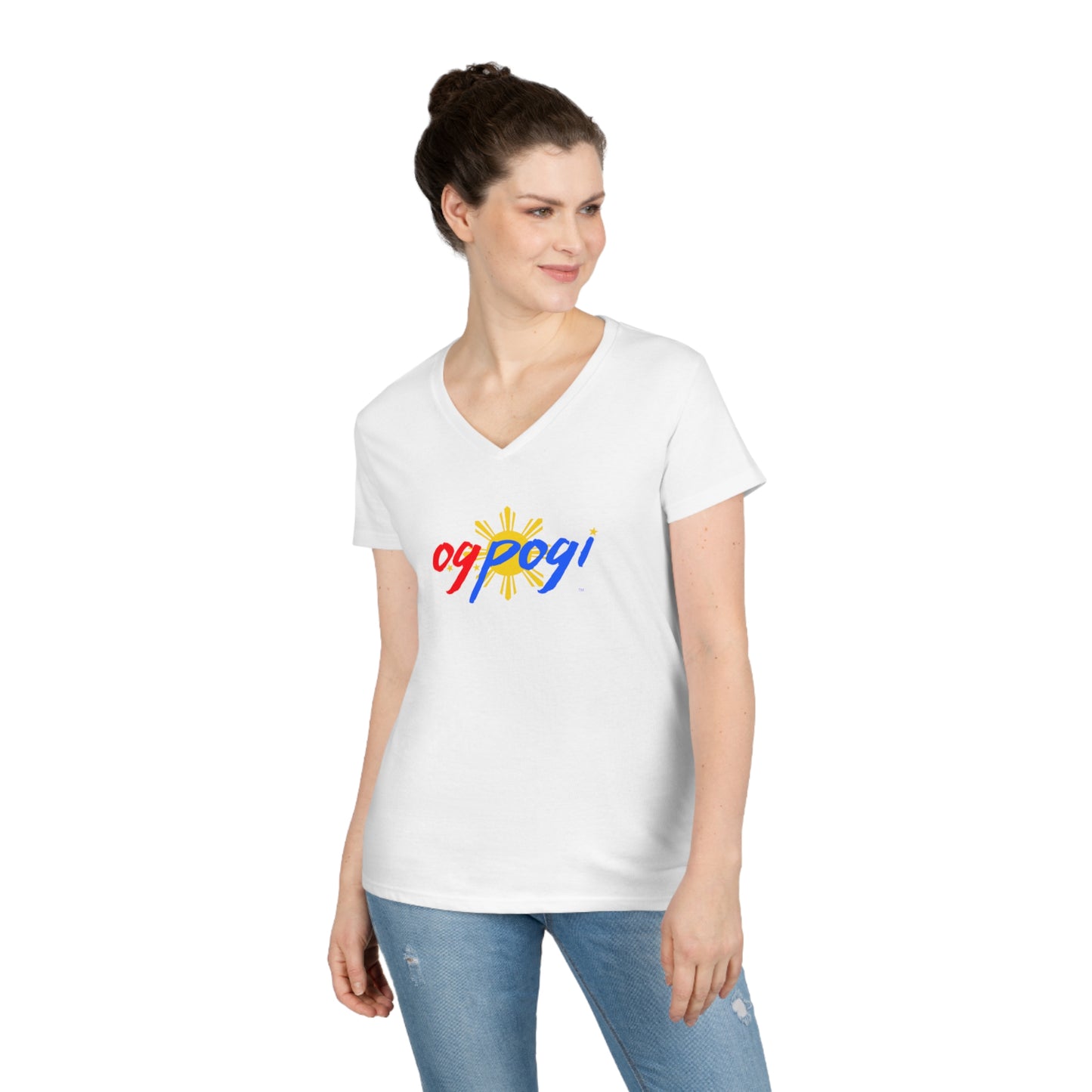 OG Pogi - Ladies' V-Neck T-Shirt