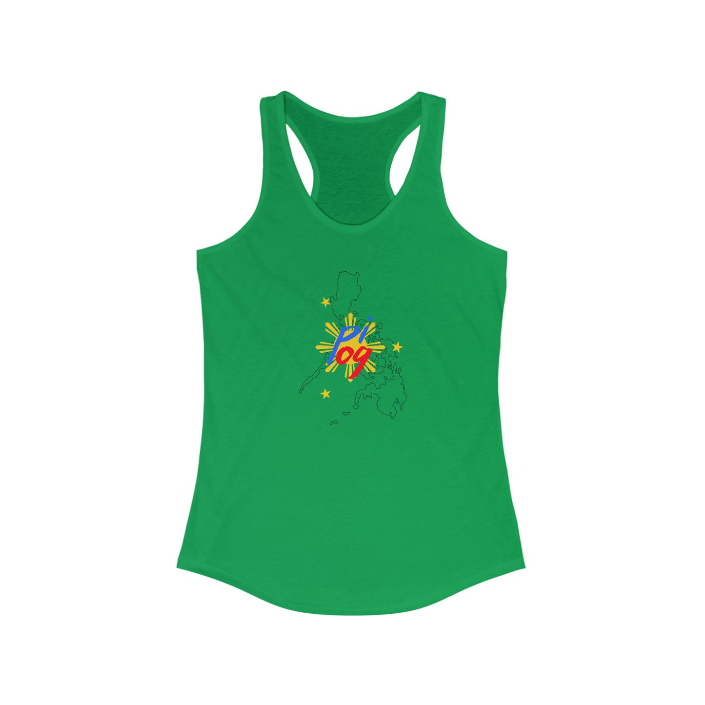 Philippines PI OG (black border) - Women's Ideal Racerback Tank