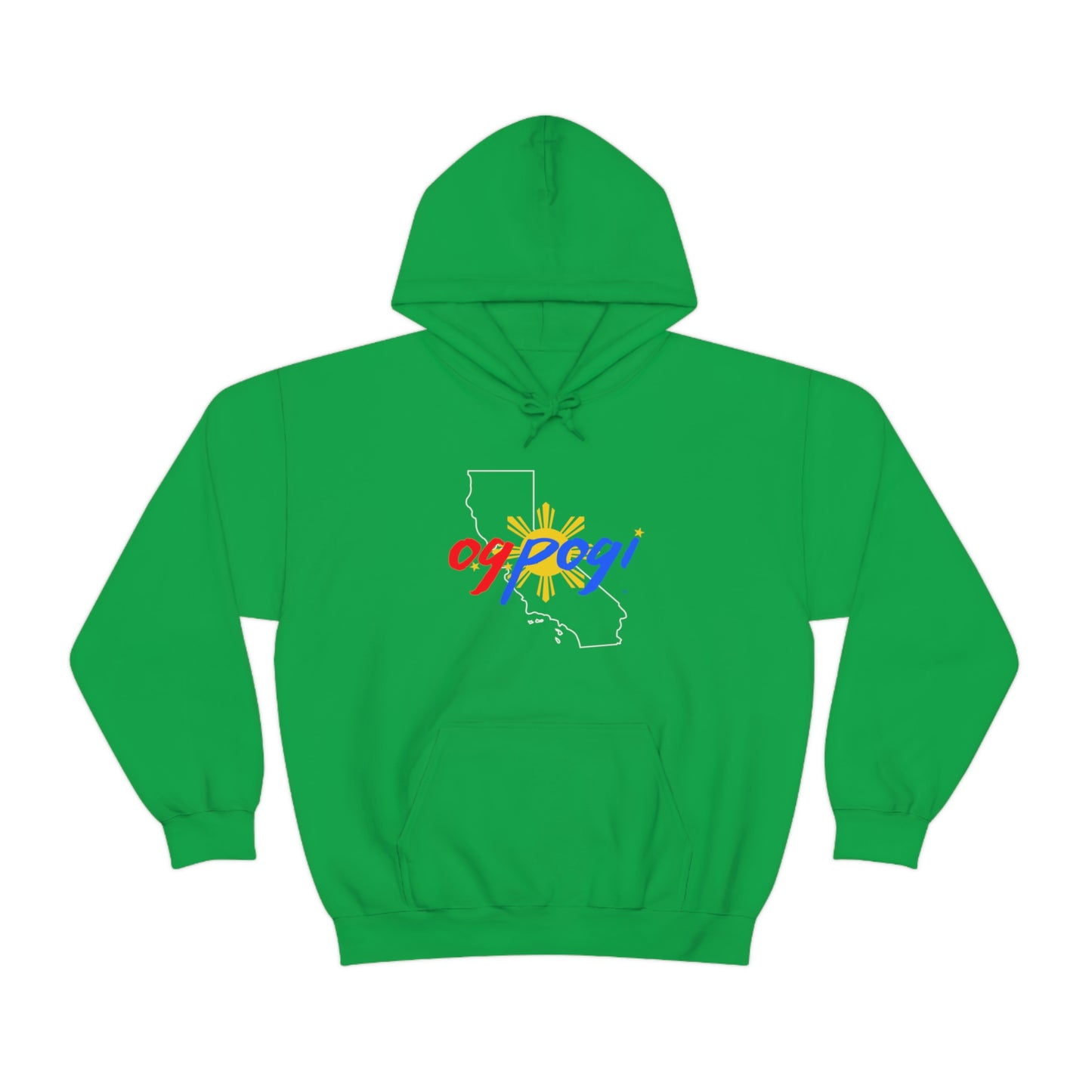 California OG Pogi (white border) - Unisex Heavy Blend Hooded Sweatshirt