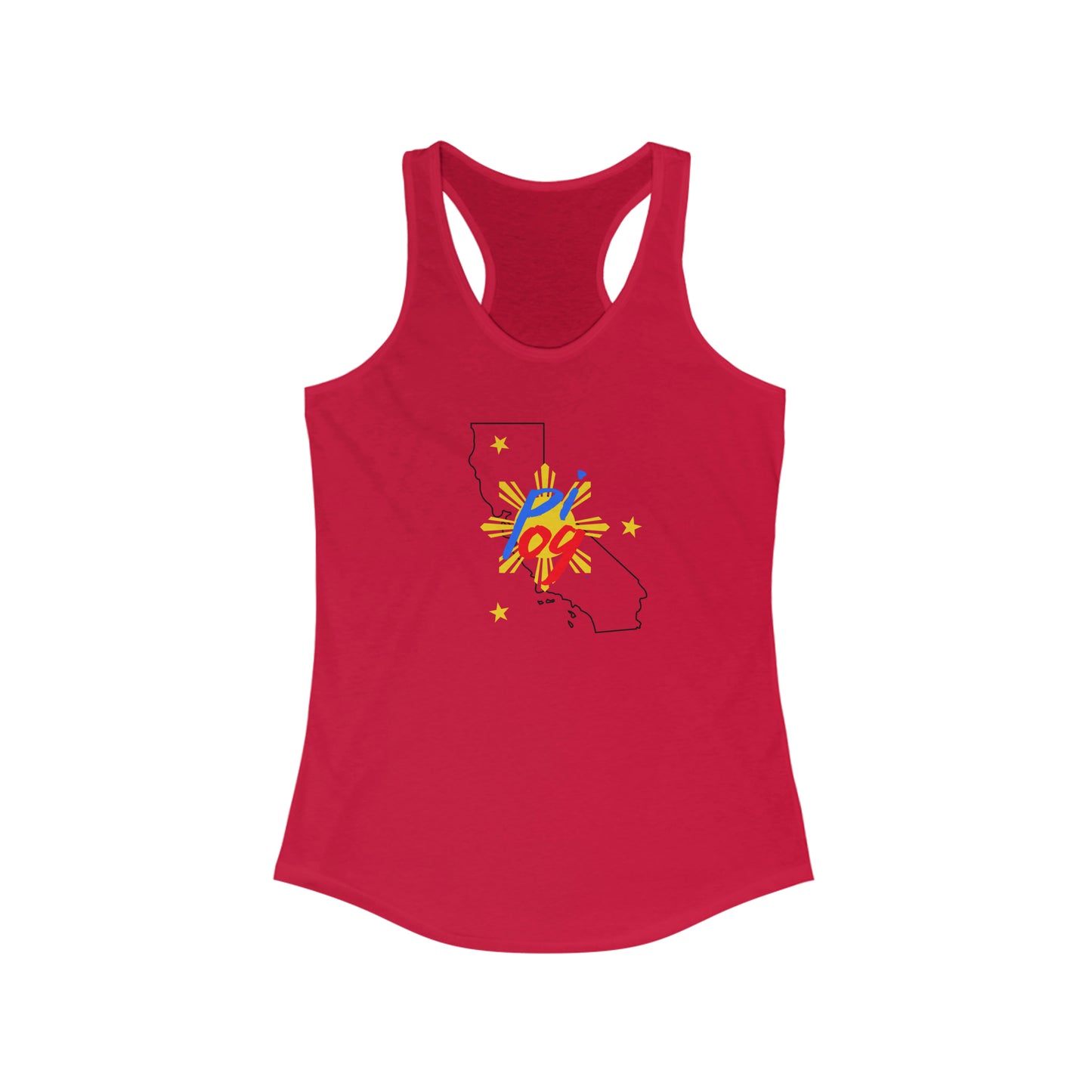 California PI OG (black border) - Women's Ideal Racerback Tank