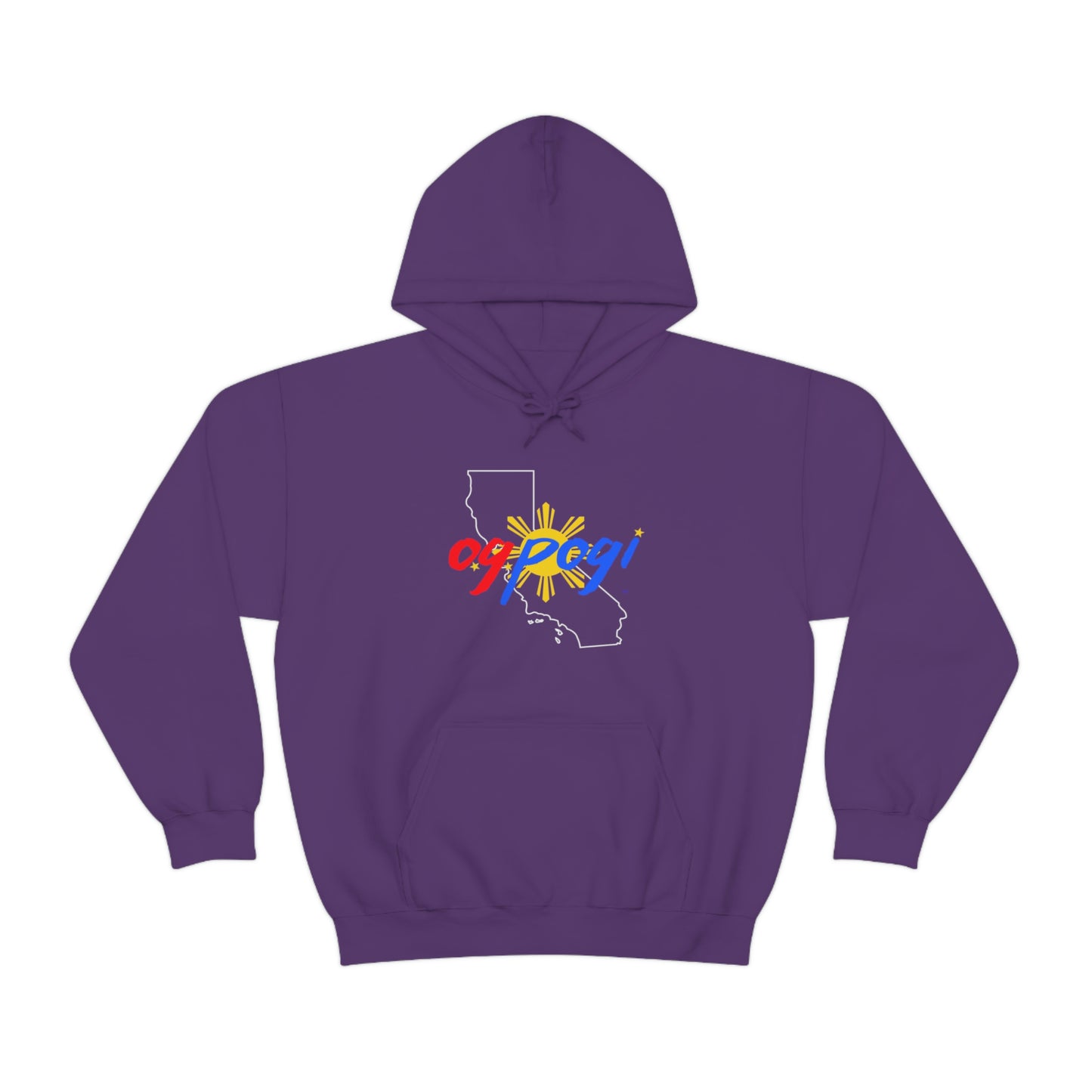 California OG Pogi (white border) - Unisex Heavy Blend Hooded Sweatshirt
