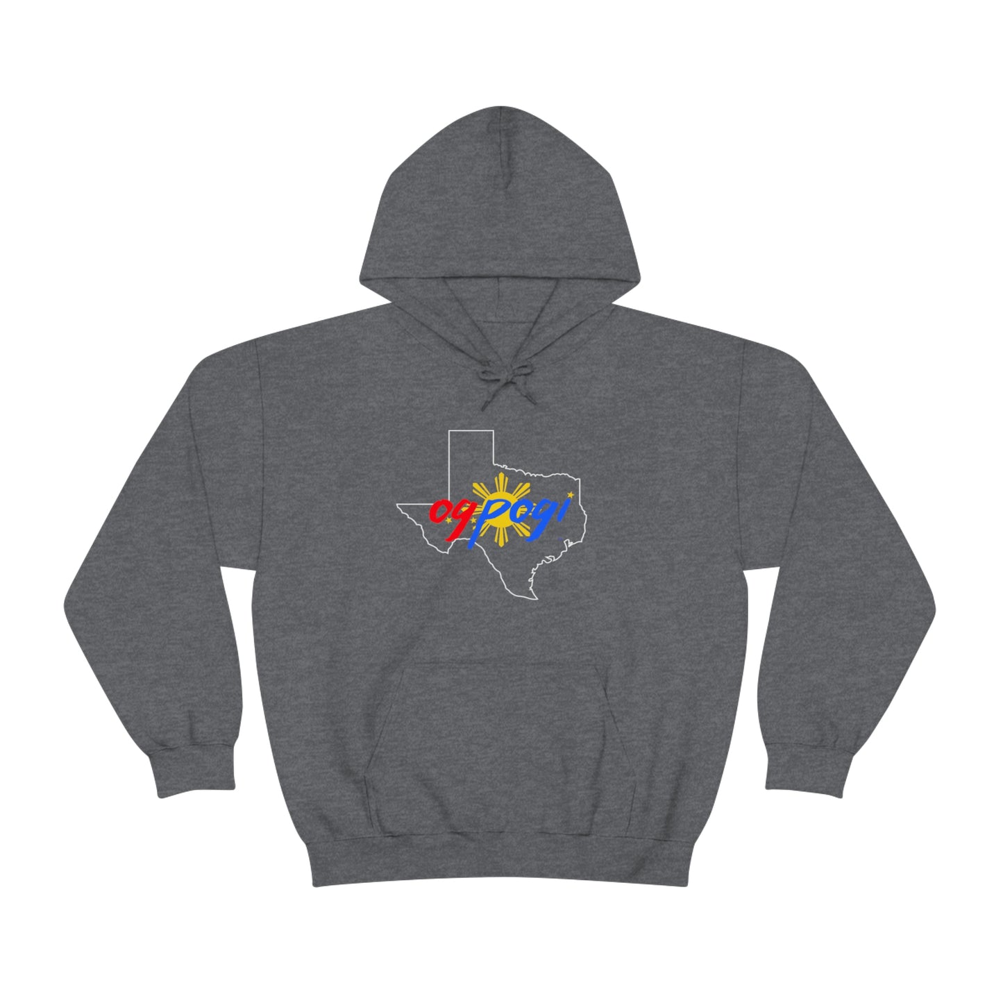 Texas OG Pogi (white border) - Unisex Heavy Blend Hooded Sweatshirt