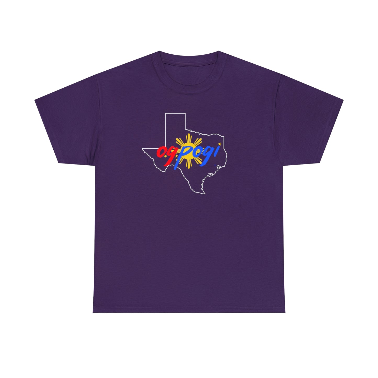 Texas OG Pogi (white border) - Unisex Heavy Cotton Tee