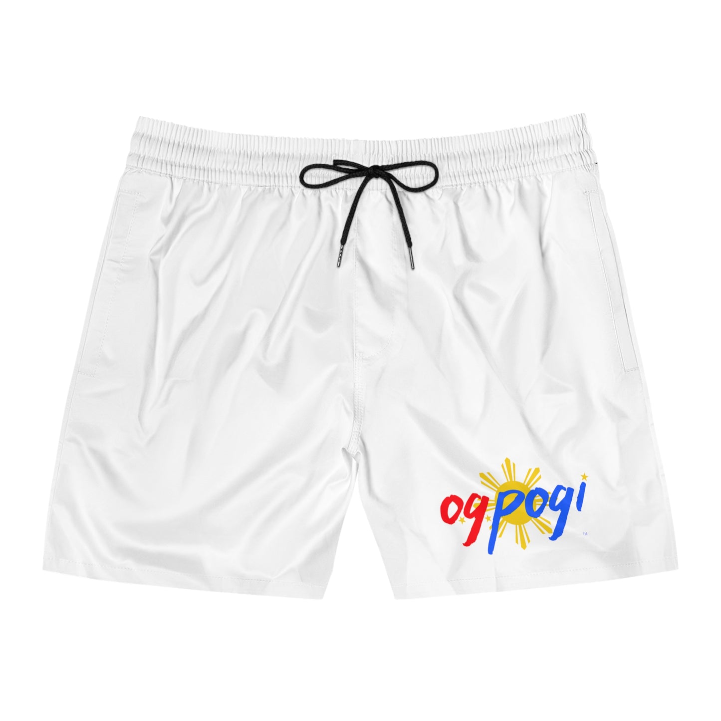 OG Pogi - Men's Mid-Length Swim Shorts (White)