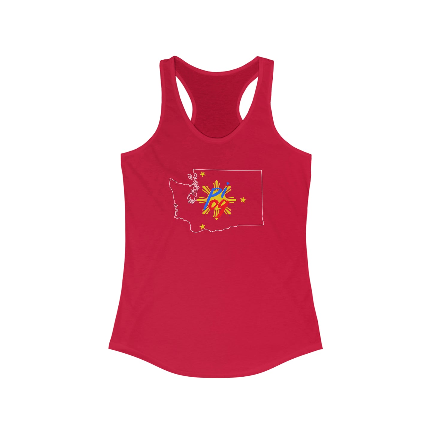 Washington PI OG (white border) - Women's Ideal Racerback Tank