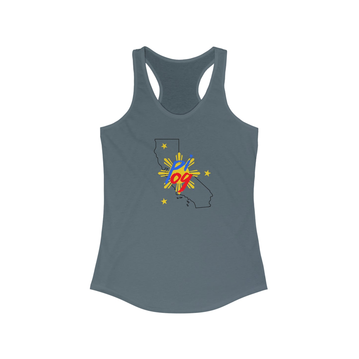 California PI OG (black border) - Women's Ideal Racerback Tank