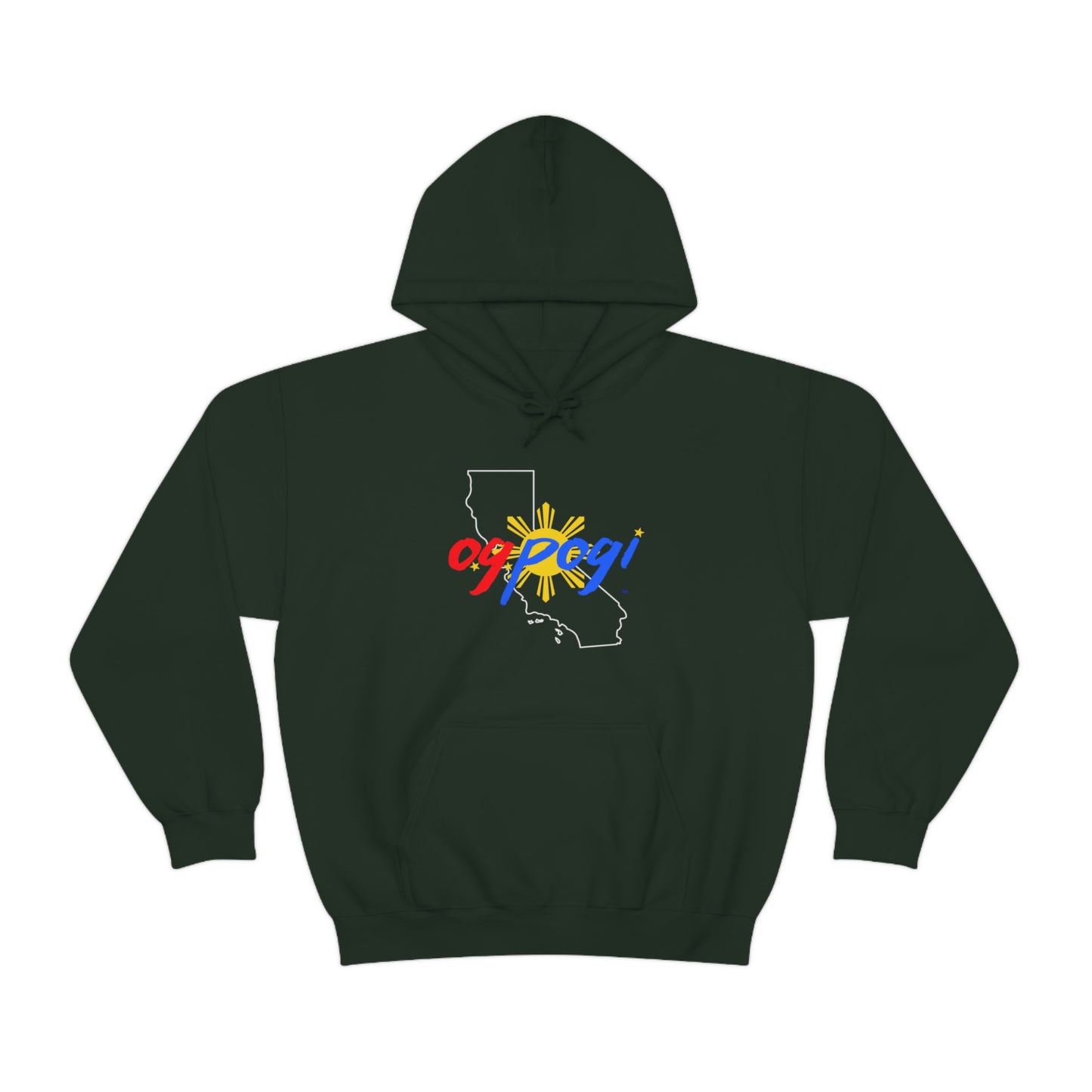 California OG Pogi (white border) - Unisex Heavy Blend Hooded Sweatshirt