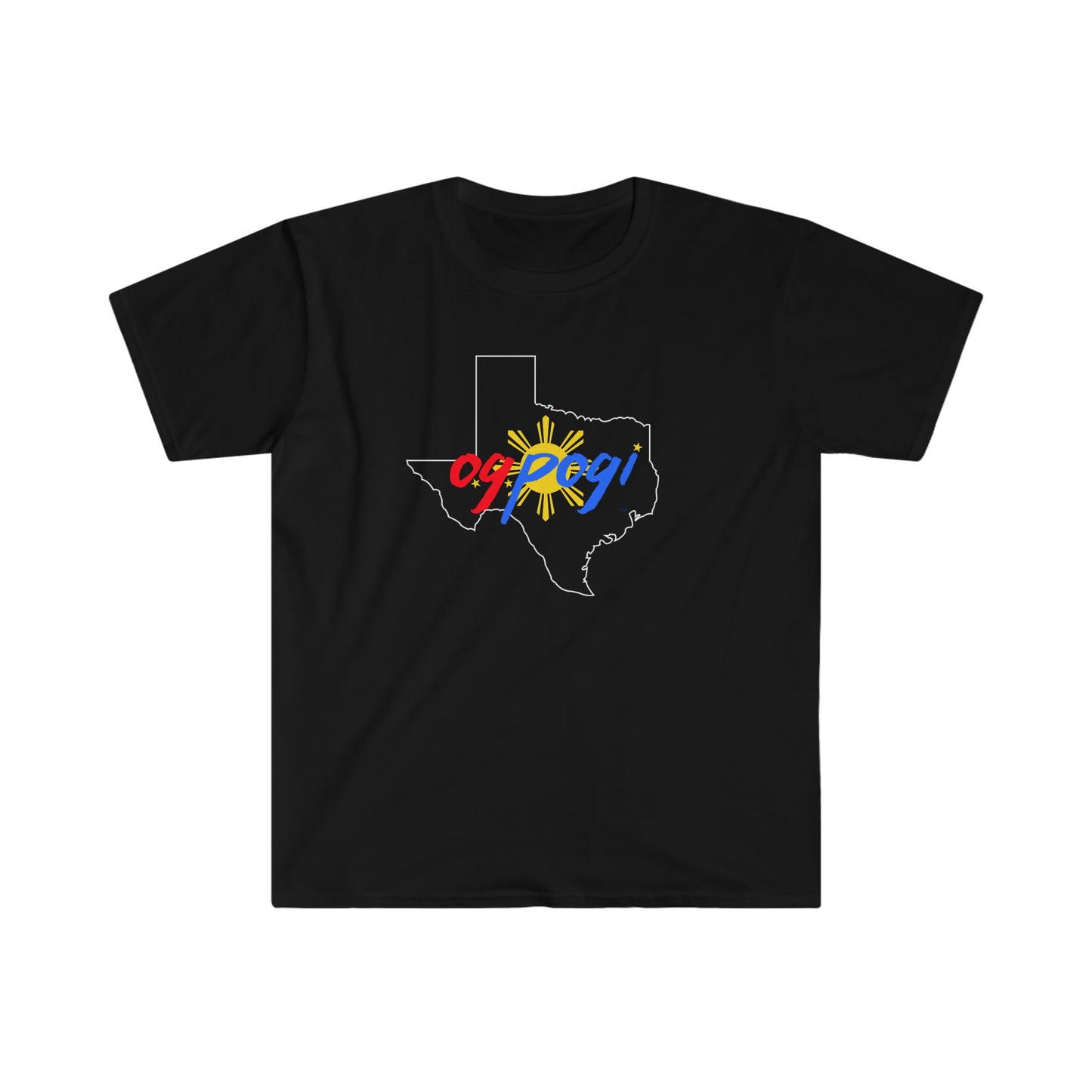 Texas OG Pogi (white border) - Unisex Softstyle T-Shirt