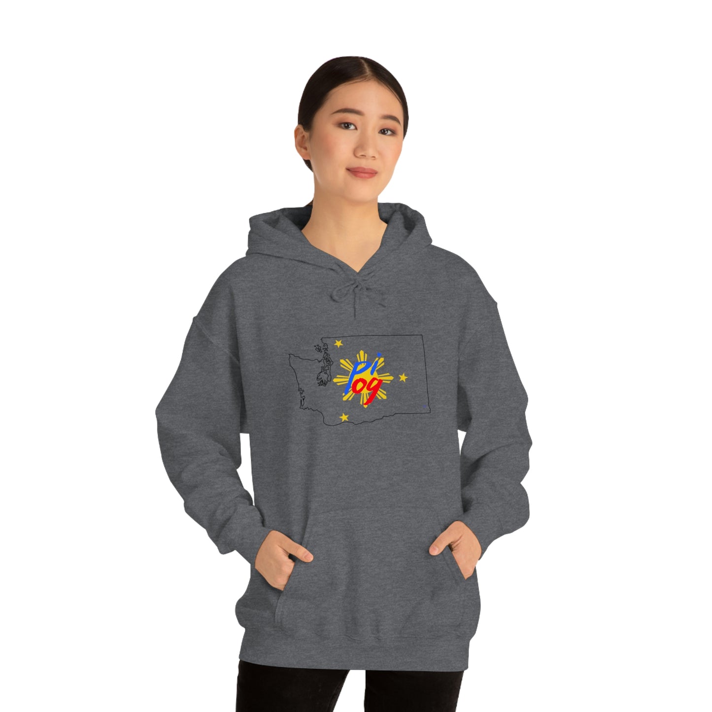 Washington PI OG (black border) - Unisex Heavy Blend Hooded Sweatshirt