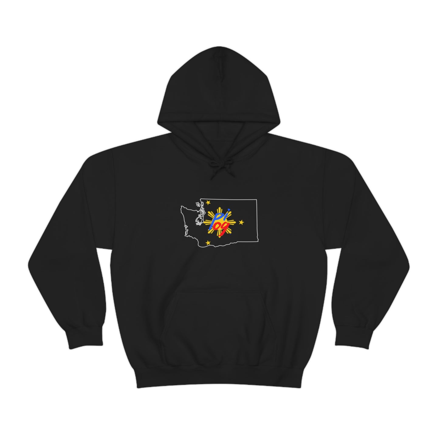 Washington PI OG (white border) - Unisex Heavy Blend Hooded Sweatshirt